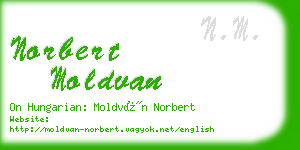 norbert moldvan business card